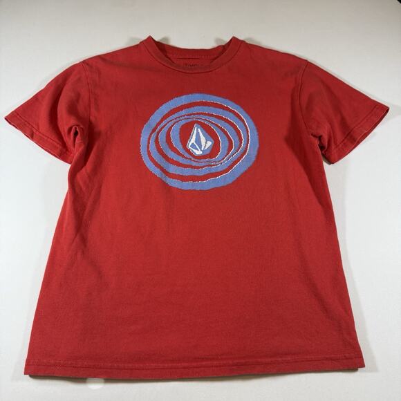 Vintage Volcom Logo Skater Y2K Graphic Baby Tee T-Shirt - Red Wms Small - Picture 4 of 9